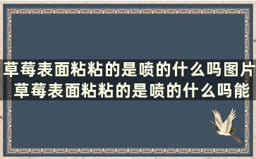 草莓表面粘粘的是喷的什么吗图片 草莓表面粘粘的是喷的什么吗能吃吗